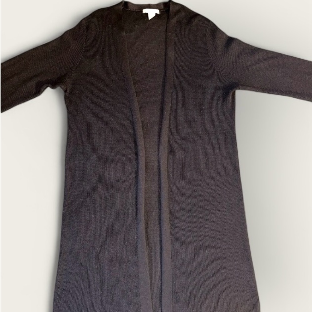 H&M Long Black Open Cardigan – Size M – Great Condition